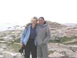 Alisa Lewin-Waldman and Mary Parr, an accomplished carver in her own right