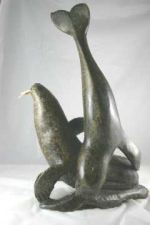 Stone Inuit art sculpture
