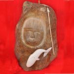 Charles Slwooko - Whalebone, Walrus Ivory , Wood, Sinew