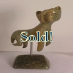 Inuit sculpture - large swimming bear